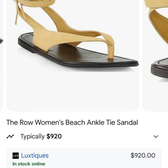 The Row women’s Beach Ankle Tie Sandal - Picture 4 of 11